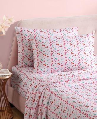 Silky Microfiber Printed 3-Pc. Sheet Set, Twin XL