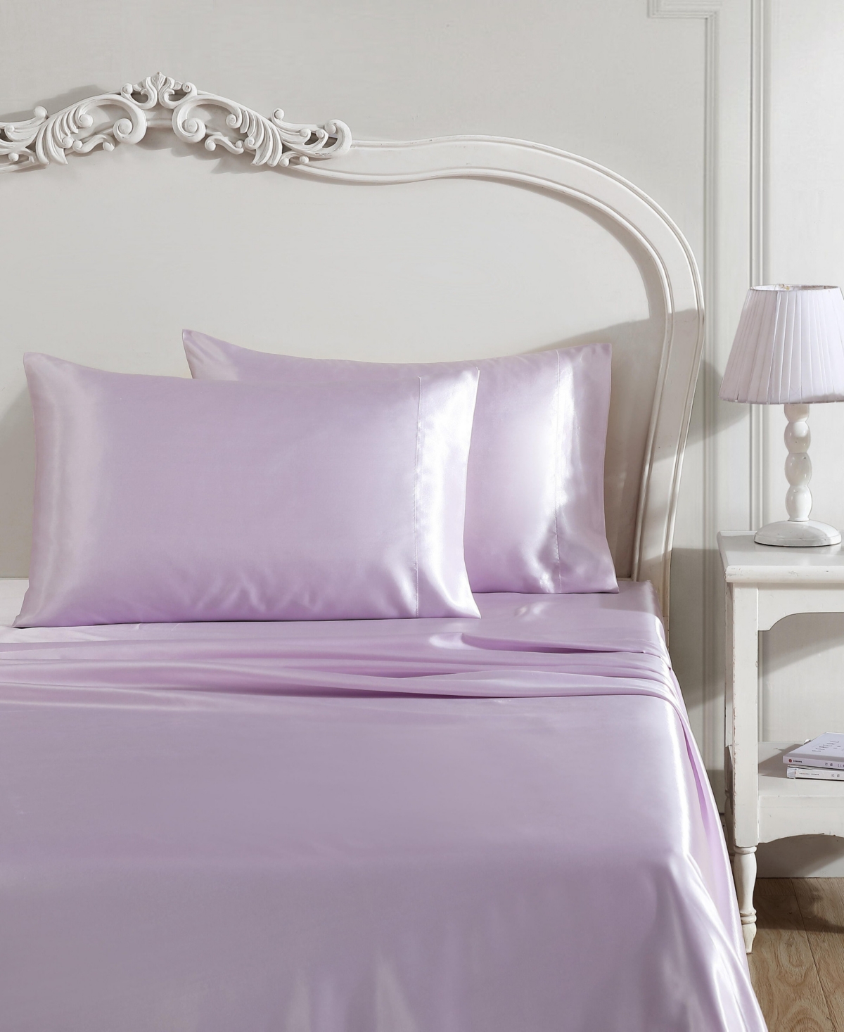 Betsey Johnson Closeout!  Satin 4-pc. Sheet Set, Full In Purple
