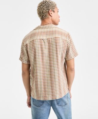 Men's Short-Sleeve Cotton Driver Shirt, Macy's Exclusive
