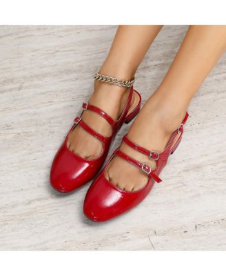 Rosalie Double-Strap Mary Jane Flats