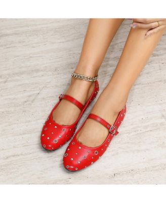 Felicity Studded Mary Jane Flats