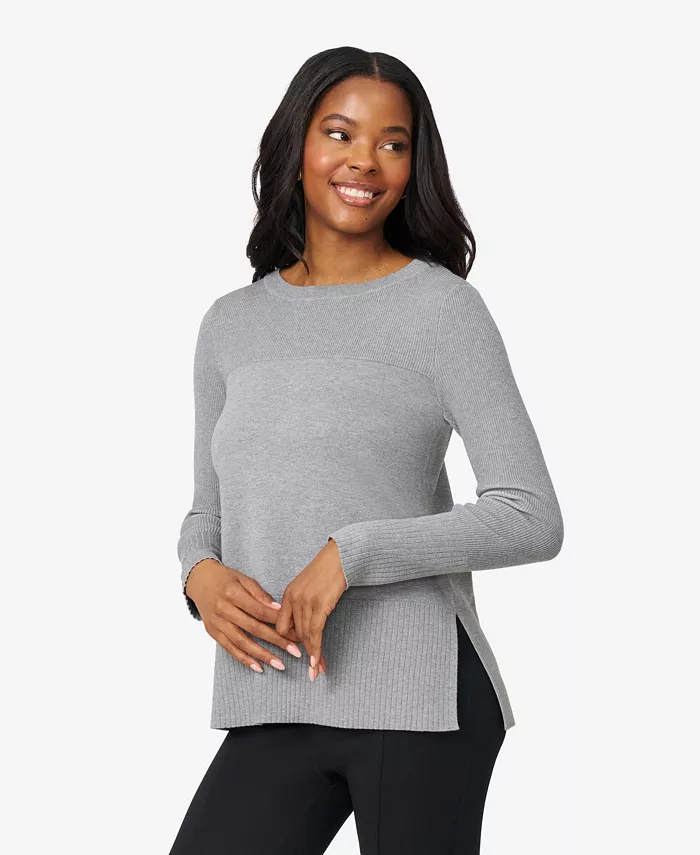 Women's Boat Neck Ribbed Sweater - thumbnail 6