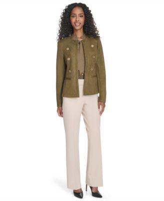 Women's Scuba Suede Long Sleeve Jacket