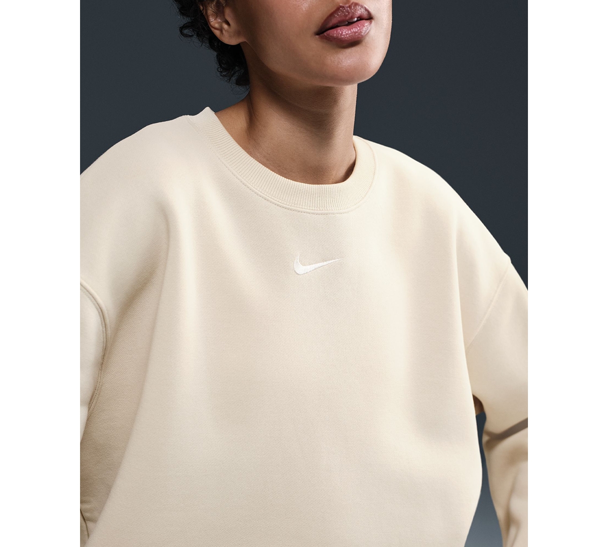 Nike Sportswear Women's Phoenix Fleece Oversized Crewneck Sweatshirt In Neutral