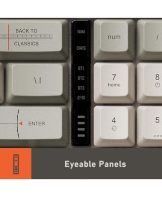 Block Wireless Mechanical Keyboard, 98 Keys Rechargeable Hot-Swappable, 3 Connection Types, Retro Knobs, Eyeable Panels for Windows & Mac