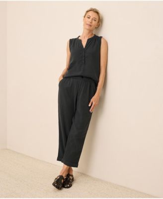 Women's Organic Cotton Coastal Double Gauze Henley Tank