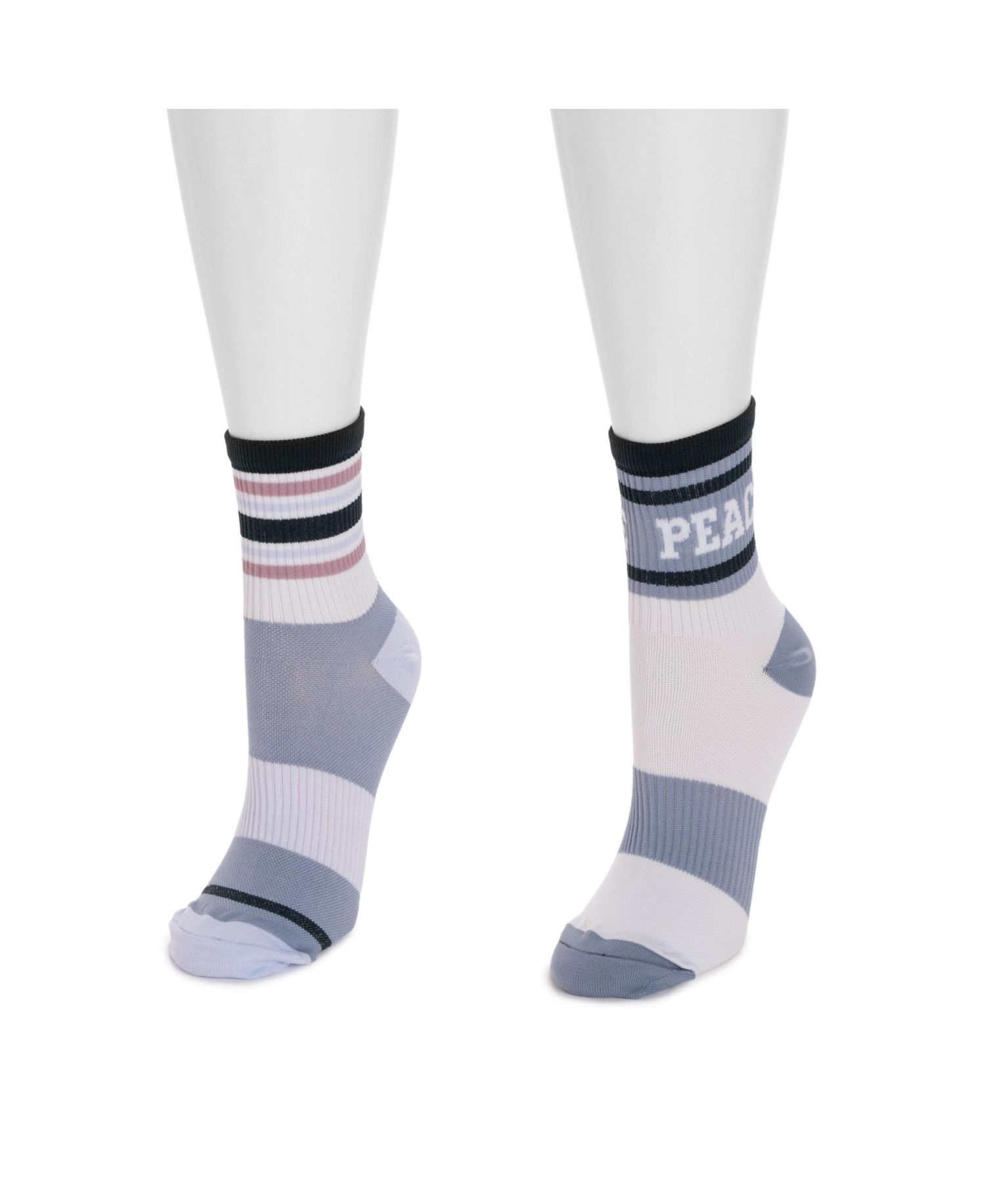 Women's Studio Socks - Quarter Crew Nylon Compression 2 Pack