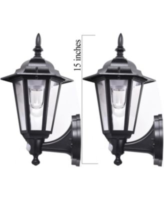 BATTERY-POWERED MOTION ACTIVATED WALL SCONCE - COPPER 12 inch tall HEXAGONAL