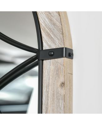 36.5" x 23.5" Farmhouse Wall Mirror, Arch Window Mirror for Wall