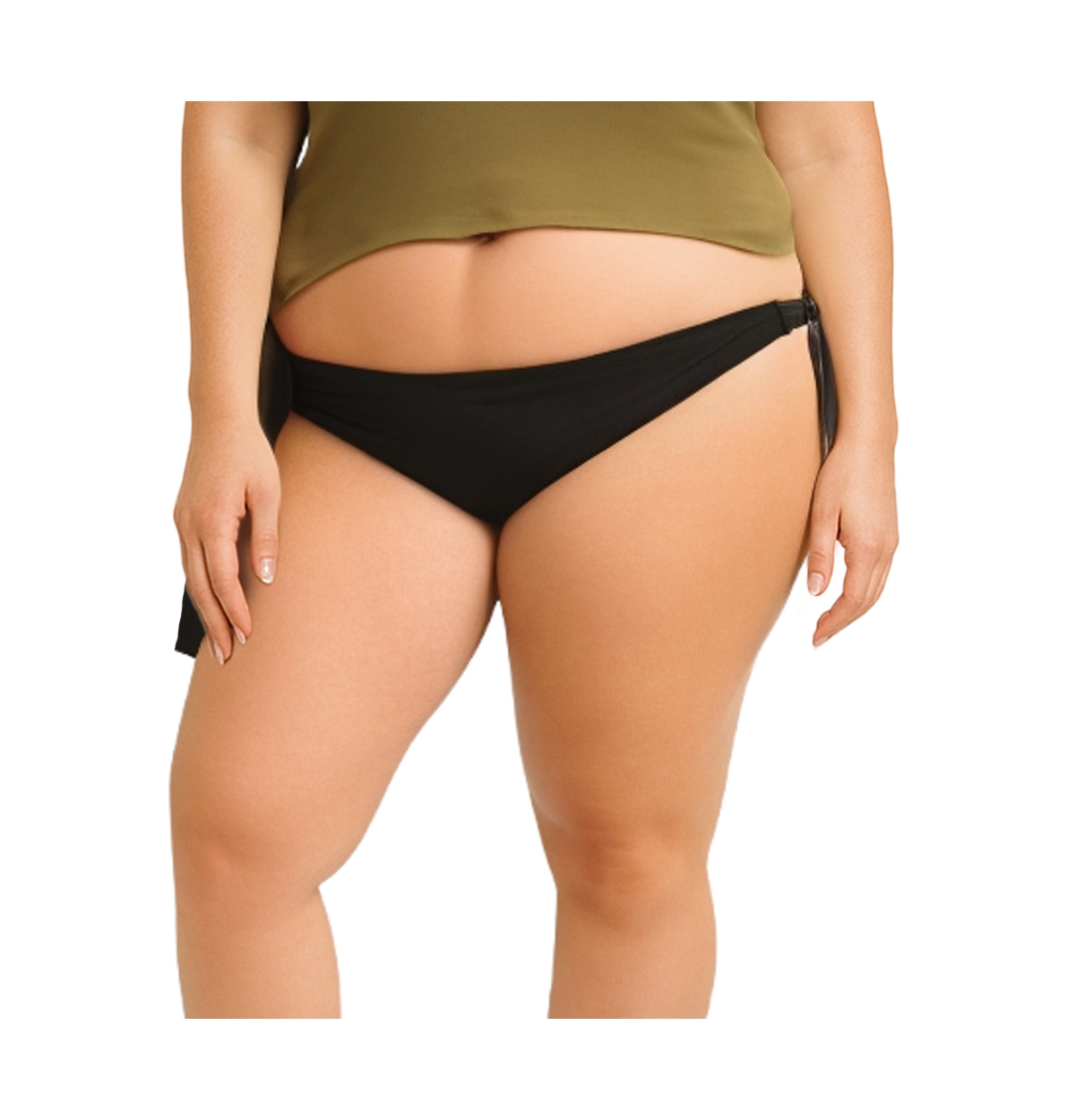 Women's Side Tie Swim Brief - Black