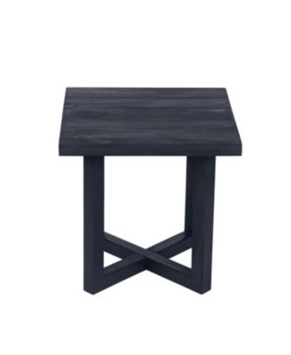 Acacia Wood Outdoor Side Table with Slat Top