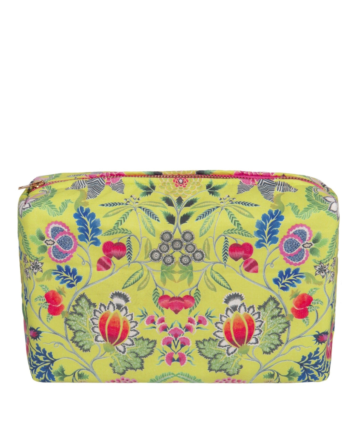 Brocart Lime Medium Toiletry Bag - Yellow, blue, red