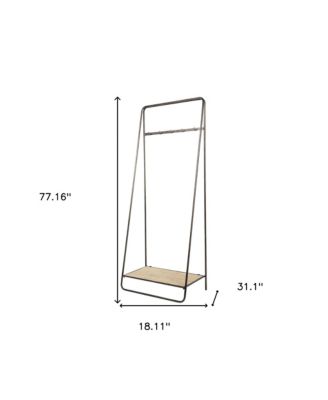Industrial Pipe Hall Tree with Metal Frame and Wood Shelves for Entryway Storage