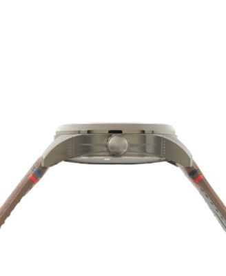 Men's Spitfire Brown Leather Strap Watch, 41mm