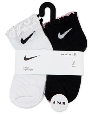 Little Girls 6-Pack Lettuce Ankle Socks