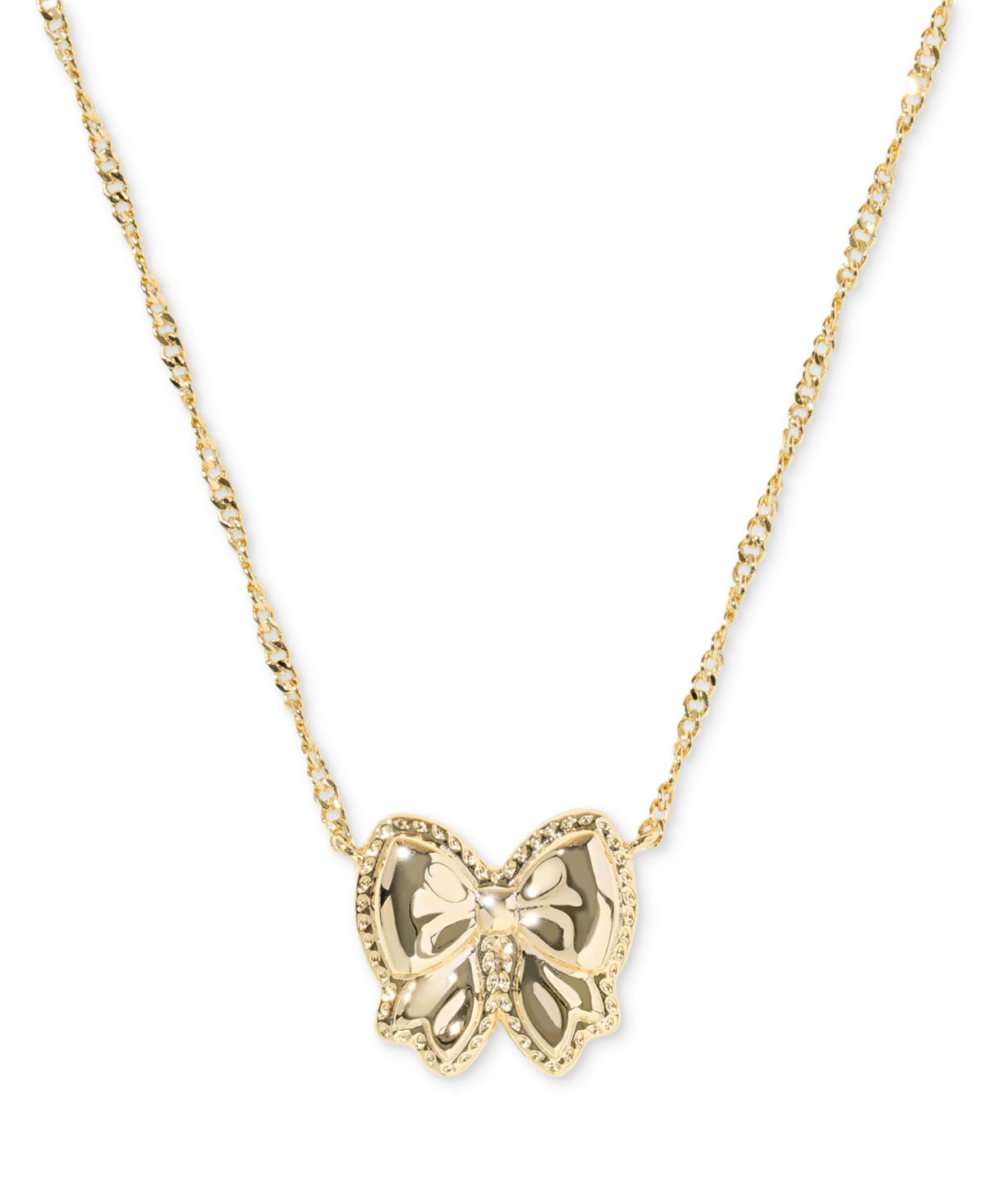 Kendra Scott Haley Bow Short Pendant Necklace, 16" + 3" Extender In Purple