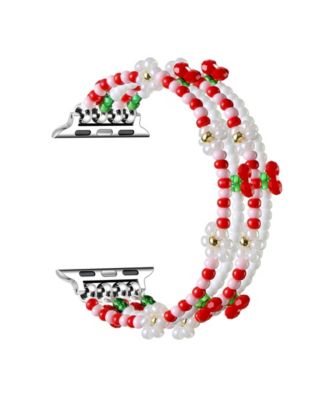 Cherry Beaded Band for Apple Watch