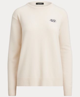 Women's Embroidered Cashmere Crewneck Sweater
