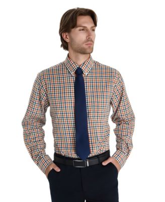 Men's Fashion Plaid Pattern Poplin Shirt, Macy's Exclusive
