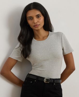 Lauren Ralph Lauren - Women's Stretch Cotton Crewneck Tee