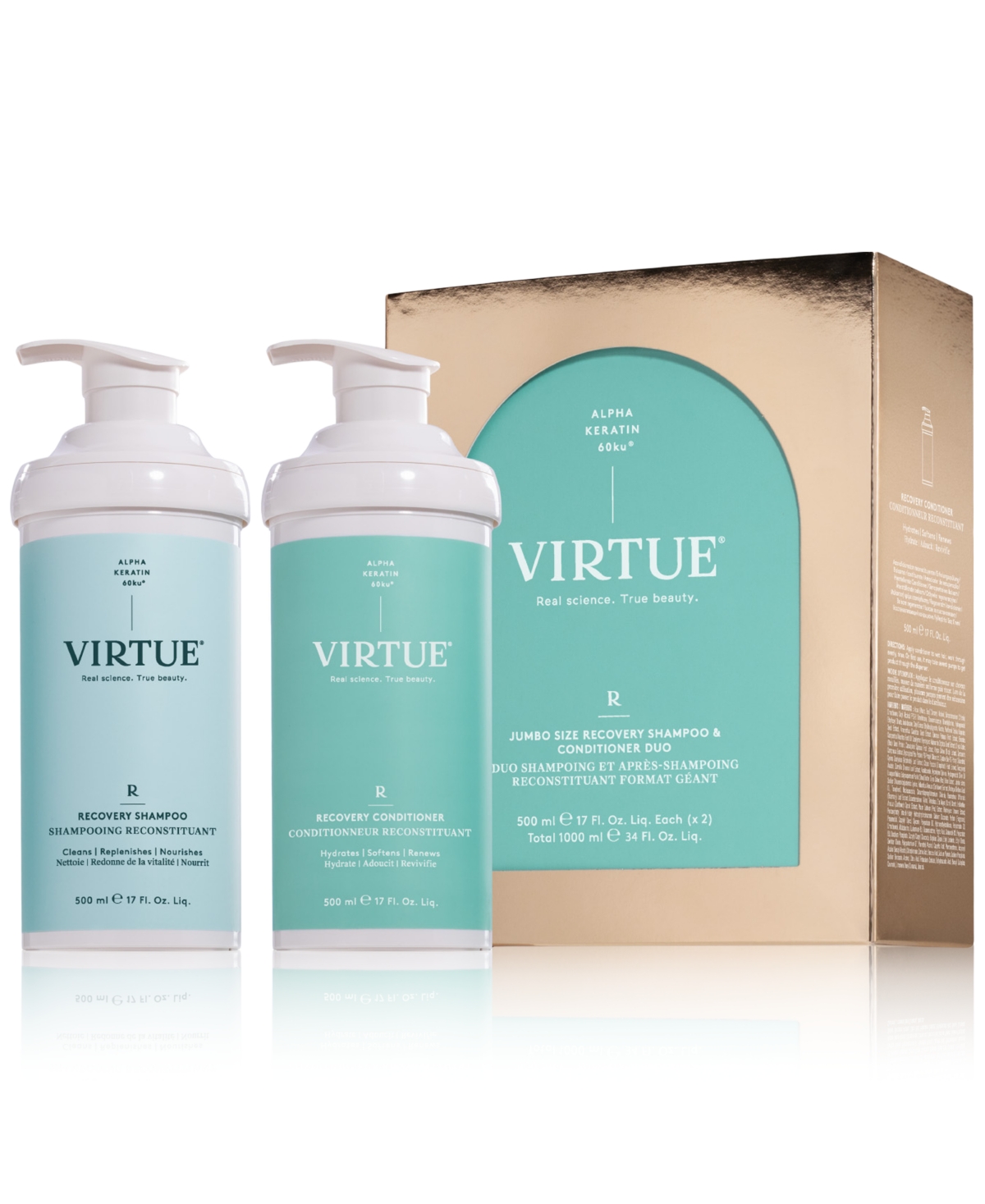 Virtue 2-pc. Jumbo-size Recovery Shampoo & Conditioner Set In Transparent