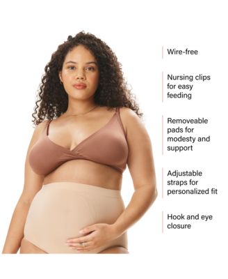 Motherhood Women's Maternity Wireless Seamless Wrap Nursing Bra