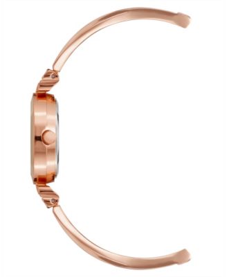 Women's Quartz Pink and Rose Gold-Tone Metal Alloy Bangle Watch Set, 25mm