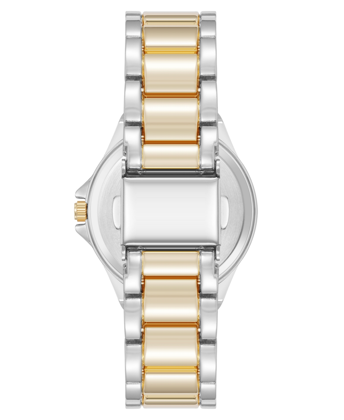 Anne Klein Women's Quartz Black And Two-tone Metal Alloy Watch, 31mm In Gold