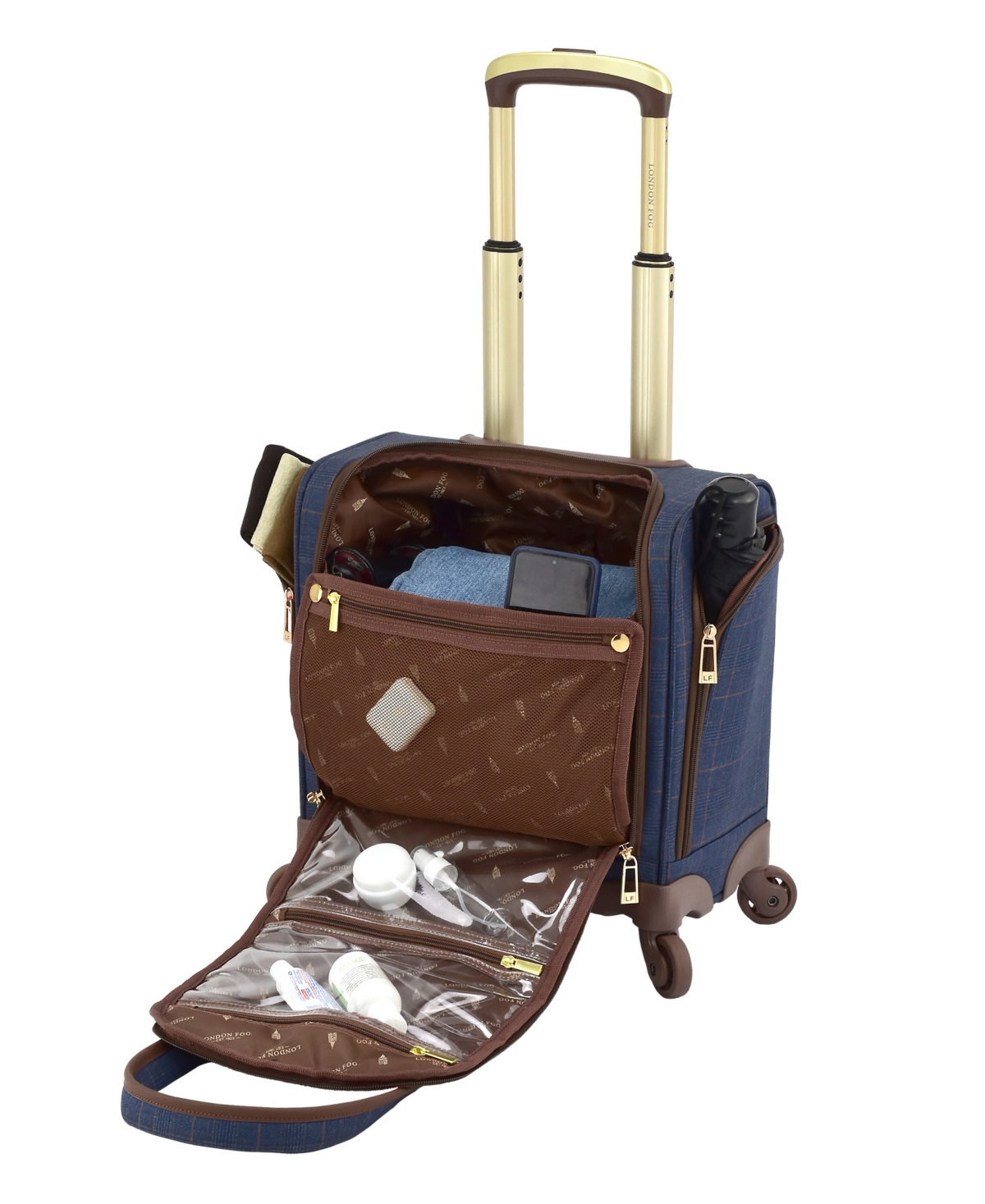London Fog Brentwood Iv 15" 4 Wheel Under The Seat Bag