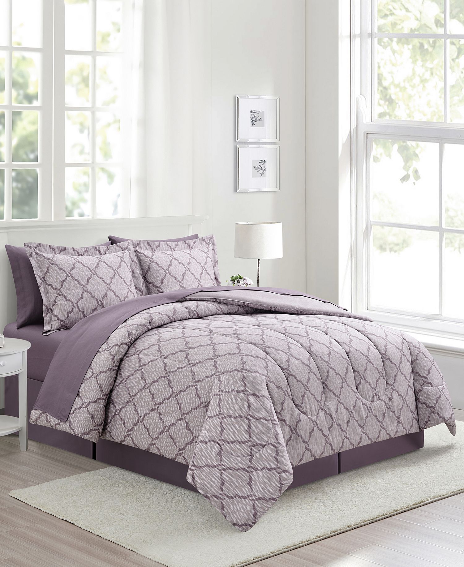 8-Piece Belvedere Reversible Comforter Sets (various sizes)