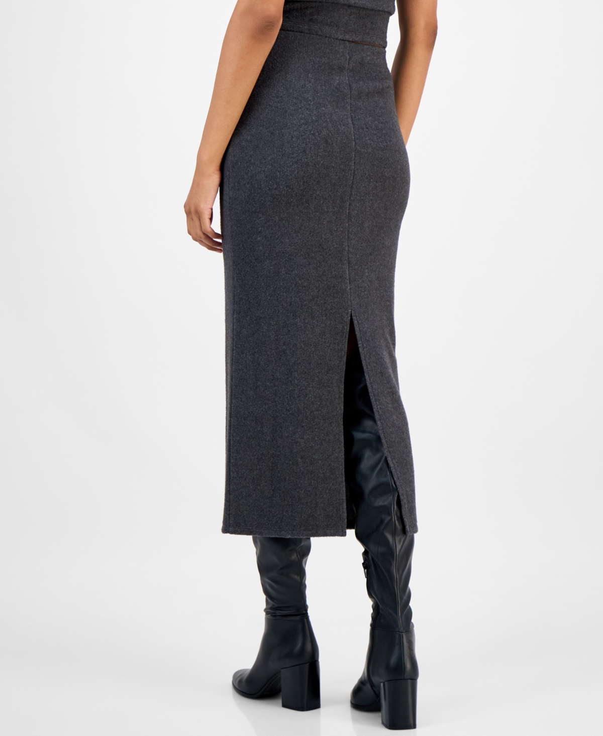 Bar Iii Women's Sweater-Knit Midi Skirt, Macy's Exclusive