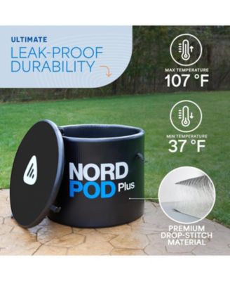 NordPod Plus XL Portable Ice Bath Tub – Cold Plunge Tub for Athletes with All-Weather Lid & Air Pump for Outdoor Use