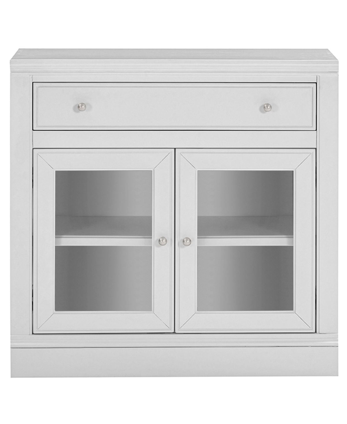 Macy's Furniture 31" Wooden Amren 2 Door Base With Drawer In White
