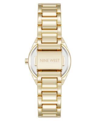Women's Quartz Minimalist Burgundy and Gold-Tone Metal Alloy Watch, 30mm