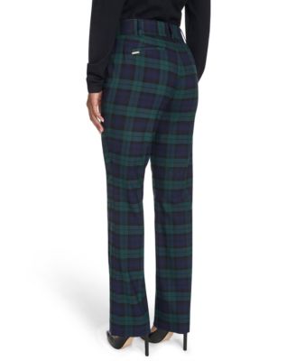 Women's Watch Plaid Bootcut Trousers