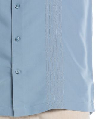 Men's Geo-Pattern Short Sleeve Button Down Shirt