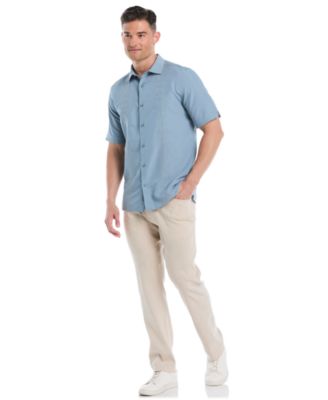 Men's Big & Tall Yarndye Panels Geo-Pattern Button Down Shirt