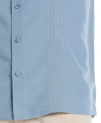 Men's Big & Tall Yarndye Panels Geo-Pattern Button Down Shirt