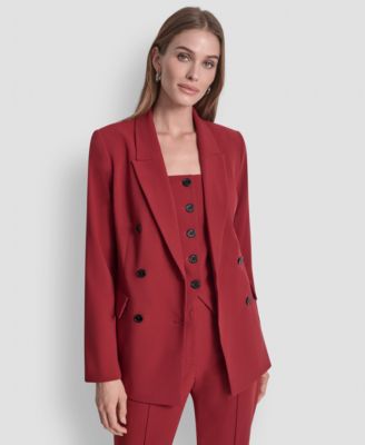 Women's Double-Breasted Six-Button Blazer