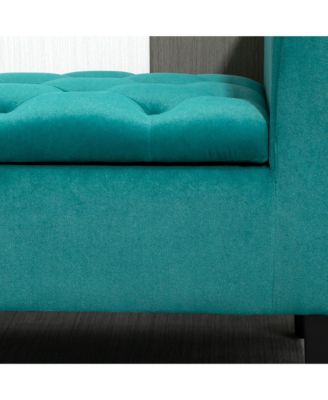 Button-Tufted Storage Ottoman Bed Bench,