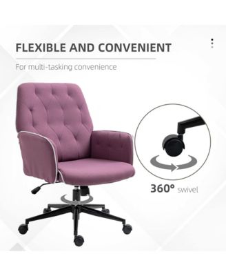 Mid-Back Tufted Spandex Office Computer Swivel Chair,