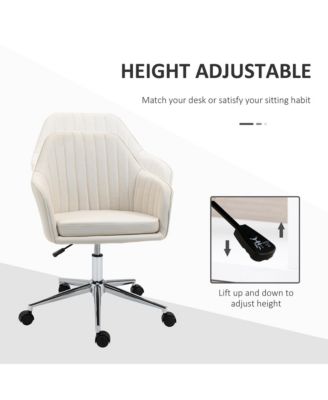 Office Computer Chair w/Tub Shape Design, & Lined Pattern Back,