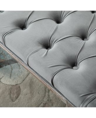 Accent Bench Tufted Upholste Fabric Ottoman for Living Room, Bedroom