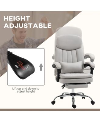 Reclining Vibration Massage Office Chair with Heat, Pillow