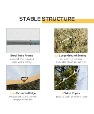 13' x 26' Heavy-duty Large Wedding Tent with Sidewalls,