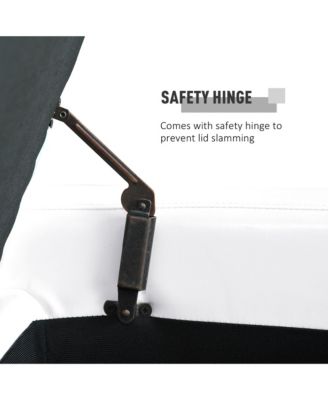 Home Modern Ottoman Storage Bench Seat Footrest Sofa Shoe Faux Leather