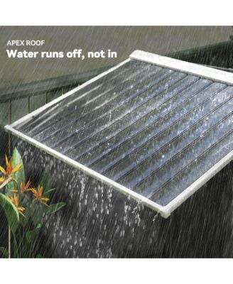 7&#39; x 4&#39; Storage Shed Garden Tool House w/ Vents Doors Dark