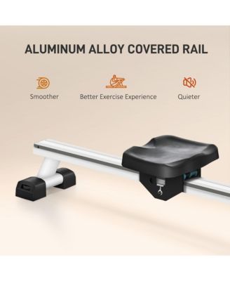 Foldable Water Rowing Machine with Wheels for Home Gym,