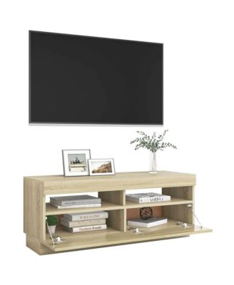 TV Stand with LED Lights Sonoma Oak 39.4"x13.8"x15.7"