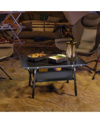 3ft Camping Table, Adjustable Height Small Folding Table,